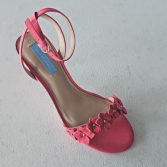 NIB Draper James Alice Heels in Bright Red, Size 7.5 - Picture 3 of 7